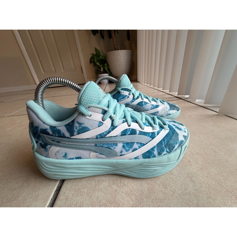 PUMA Stewie 2 Water Light Aqua White Basketball Shoes 378318-02 Womens Size 6